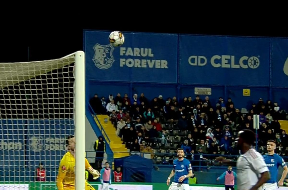 Frederic Maciel, gol încântător în Farul - Oțelul / FOTO: Captură TV @Orange Sport 1
