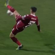 Cristian Săpunaru (39 de ani) a greșit flagrant în minutul 54 al meciului Poli Iași - Rapid, când giuleștenii erau în avantaj, scor 1-0 / FOTO: Captură TV @Orange Sport 1