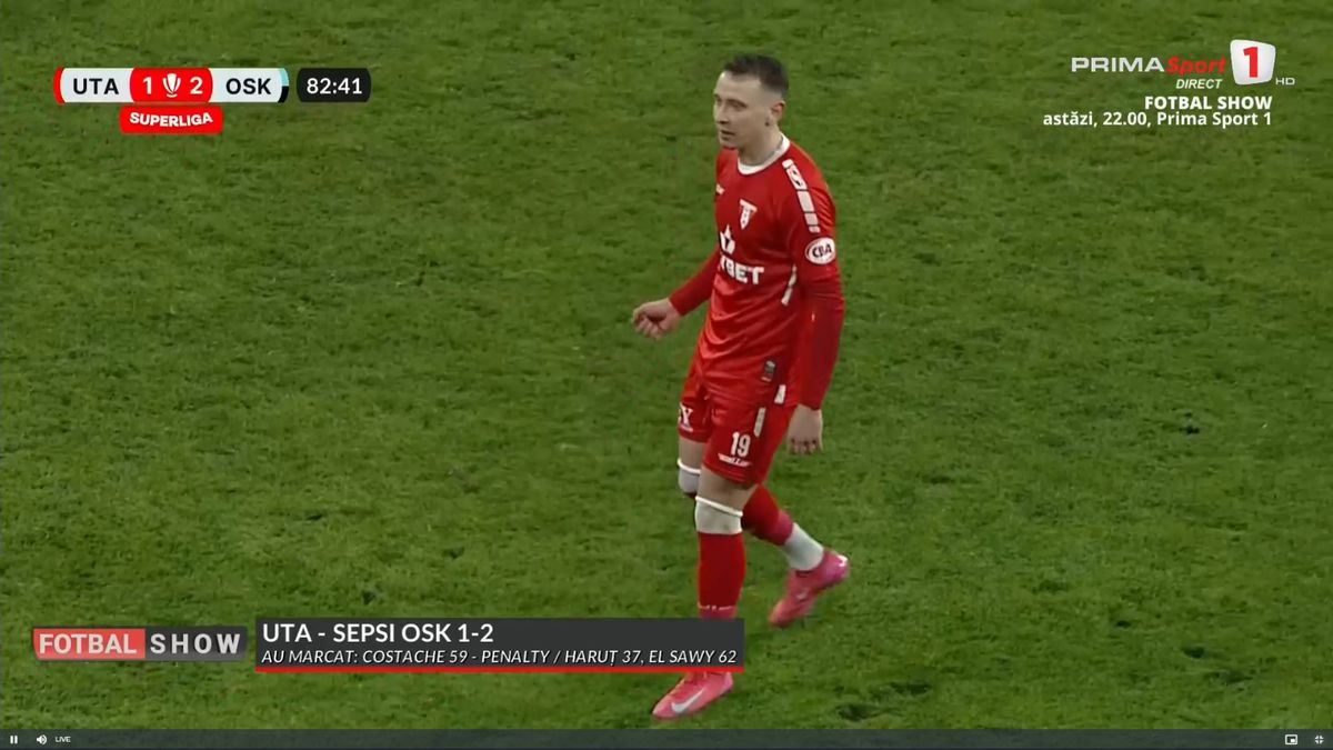 Valentin Costache, gest obscen în UTA - Sepsi