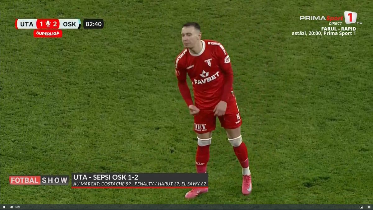 Reprobabil! Valentin Costache, gest obscen la adresa unui adversar » Camerele TV au surprins totul