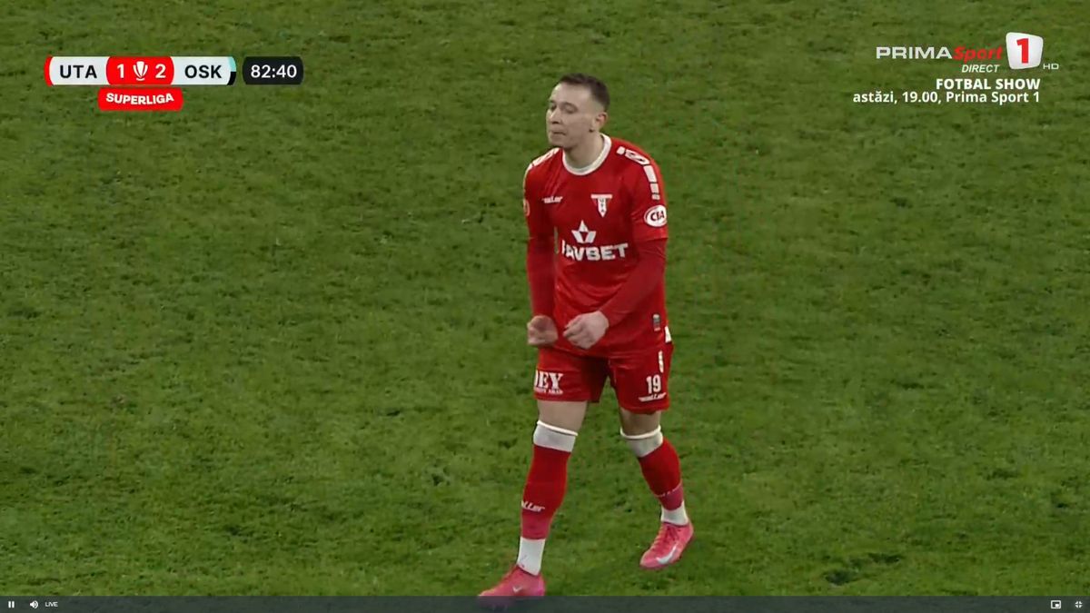 Valentin Costache, gest obscen în UTA - Sepsi