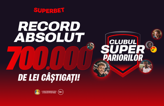 Record absolut în Clubul SuperPariorilor: 700.000 de lei în luna februarie!