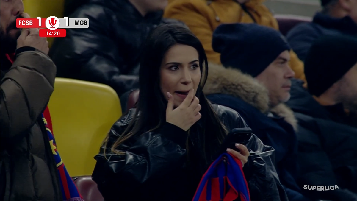 Soția titularului de la FCSB, la prima apariție pe Arena Națională » Cum a fost surprinsă în tribune