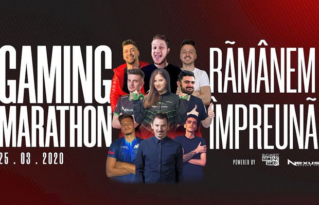 Gaming Marathon, eveniment de 12 ore de gaming! Youtuberi și gameri vor juca FIFA 20, League of Legends, Fortnite sau Counter Strike
