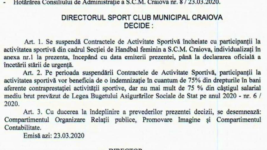 CORONAVIRUS // Măsuri fără precedent în sportul românesc + Cristina Neagu, micșorare drastică de salariu dacă intră în șomaj tehnic