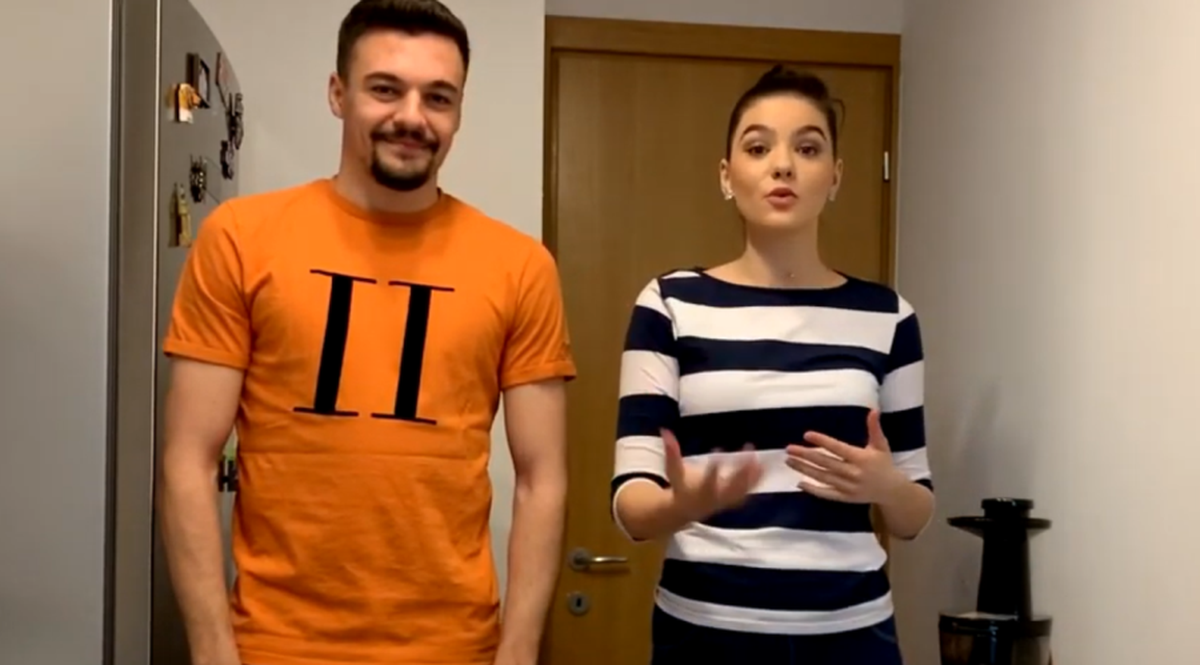 VIDEO. Adi Petre, pus la treabă de iubită în carantină :) » Videoclipul urcat pe YouTube de Bianca