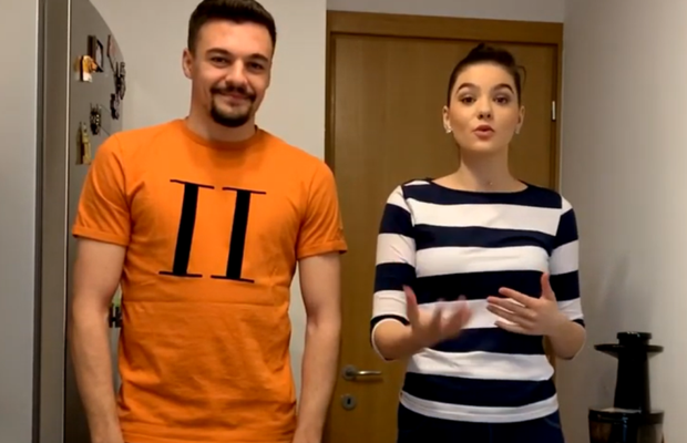 VIDEO. Adi Petre, pus la treabă de iubită în carantină :) » Videoclipul urcat pe YouTube de Bianca