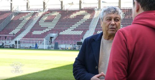 Mircea Lucescu, în vizită la stadionul Rapid
Foto: Rapid TV