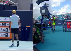 Scene reprobabile la Miami: noul star american a lovit un copil de mingi, dar nu a fost descalificat » Adversarul a răbufnit în fața arbitrului