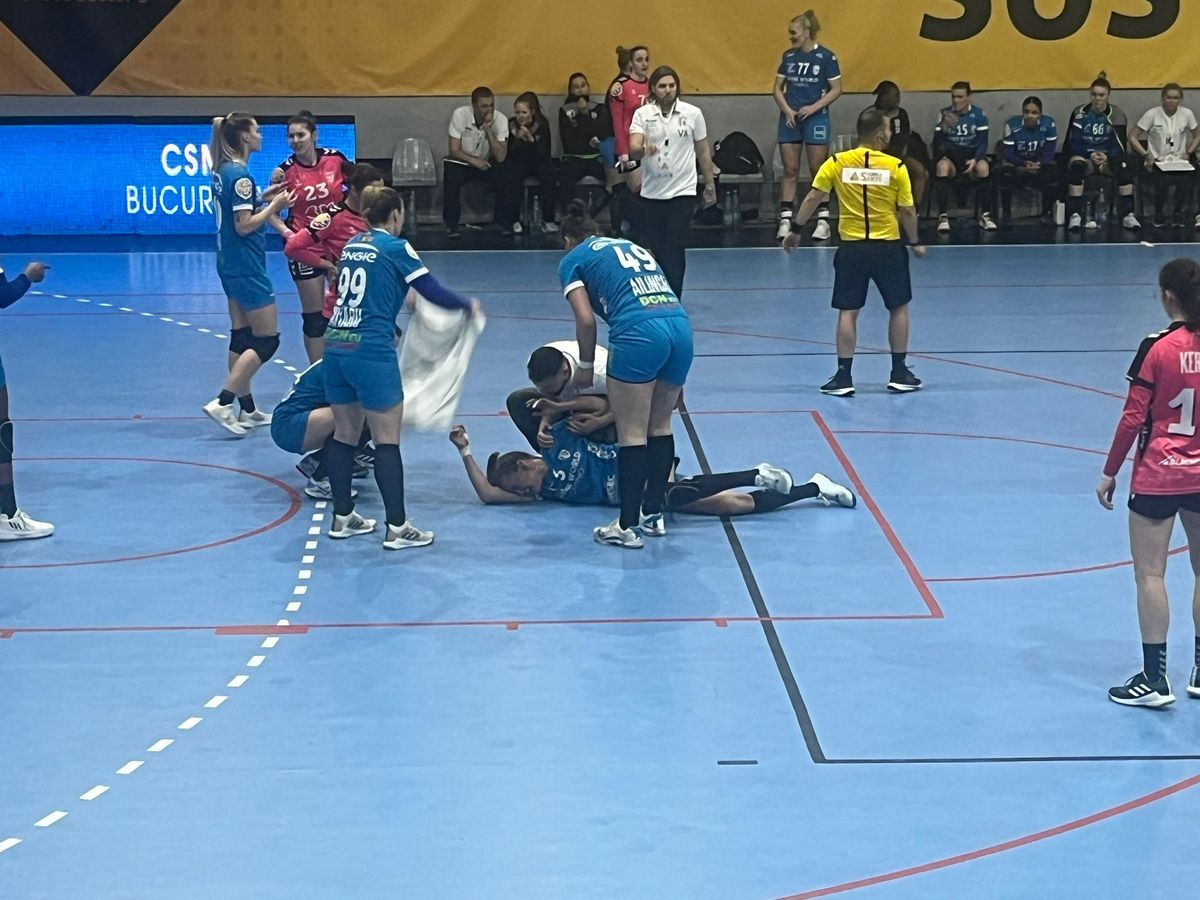 CSM București a învins-o clar pe Baia Mare, dar Adi Vasile tremură » Lacrimi de durere pentru o jucătoare de bază
