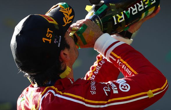 Carlos Sainz, victorie în Marele Premiu din Australia! Dublă Ferrari după doi ani + abandon pentru Max Verstappen