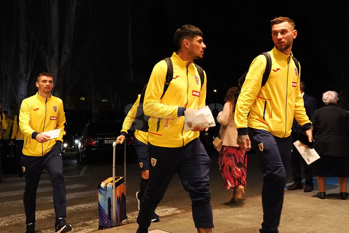Sosire echipa naţională la hotelul din Madrid