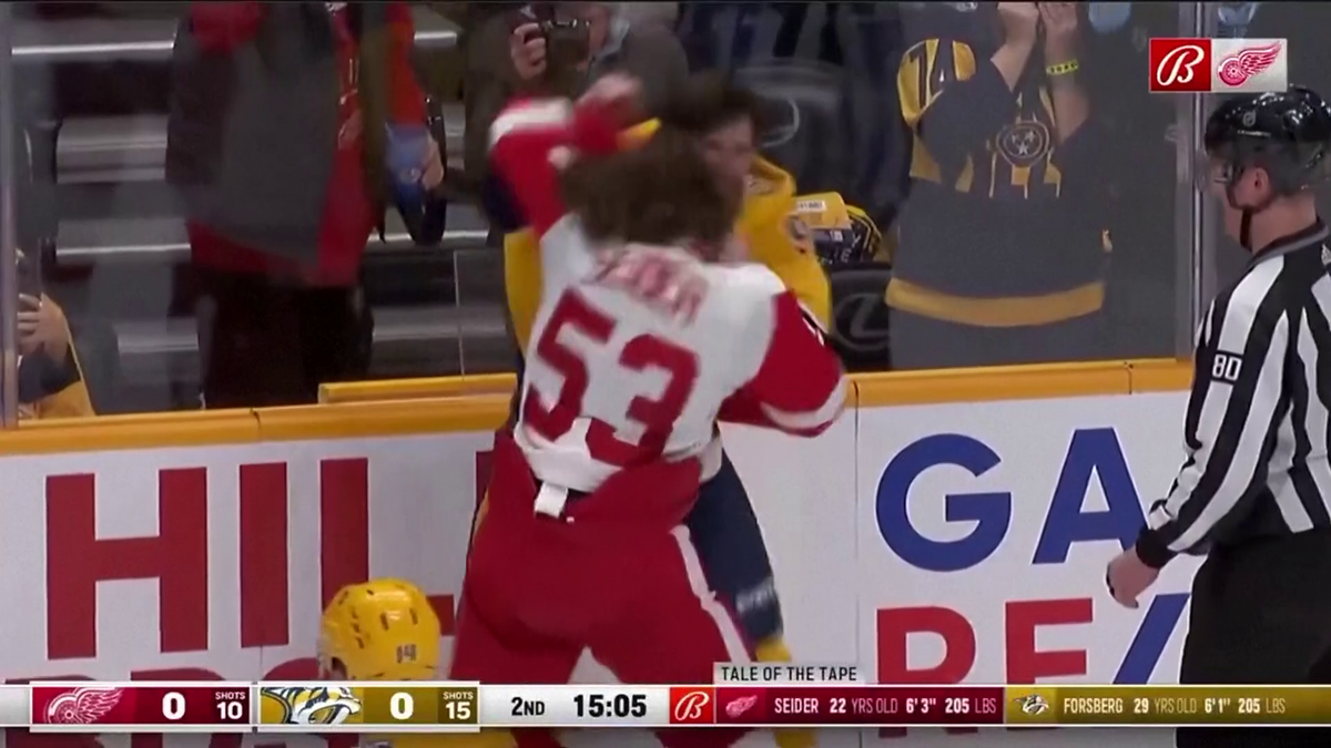 S-au împărțit pumni mai ceva ca într-un ring de box! Imagini incredibile la un meci de hochei