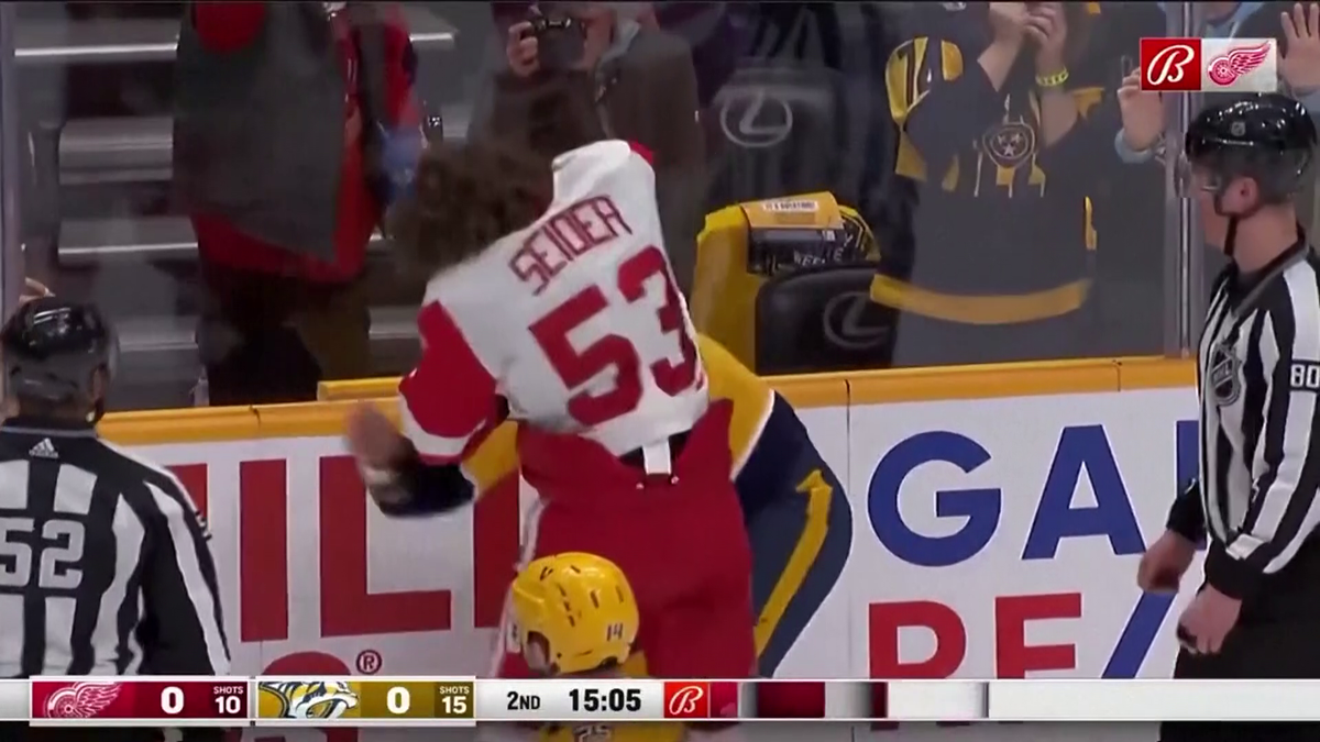 S-au împărțit pumni mai ceva ca într-un ring de box! Imagini incredibile la un meci de hochei