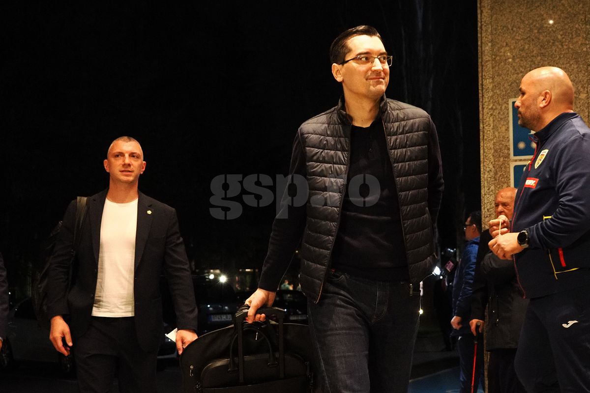 Sosire echipa naţională la hotelul din Madrid