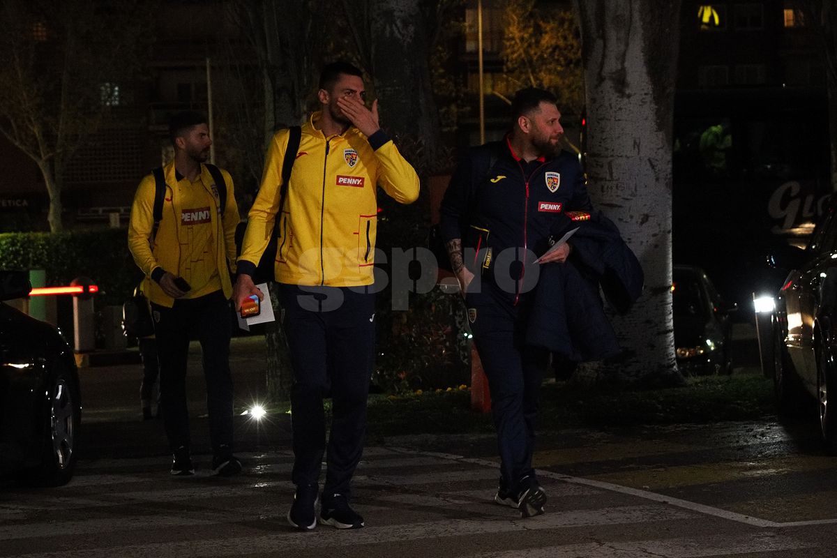 Sosire echipa naţională la hotelul din Madrid