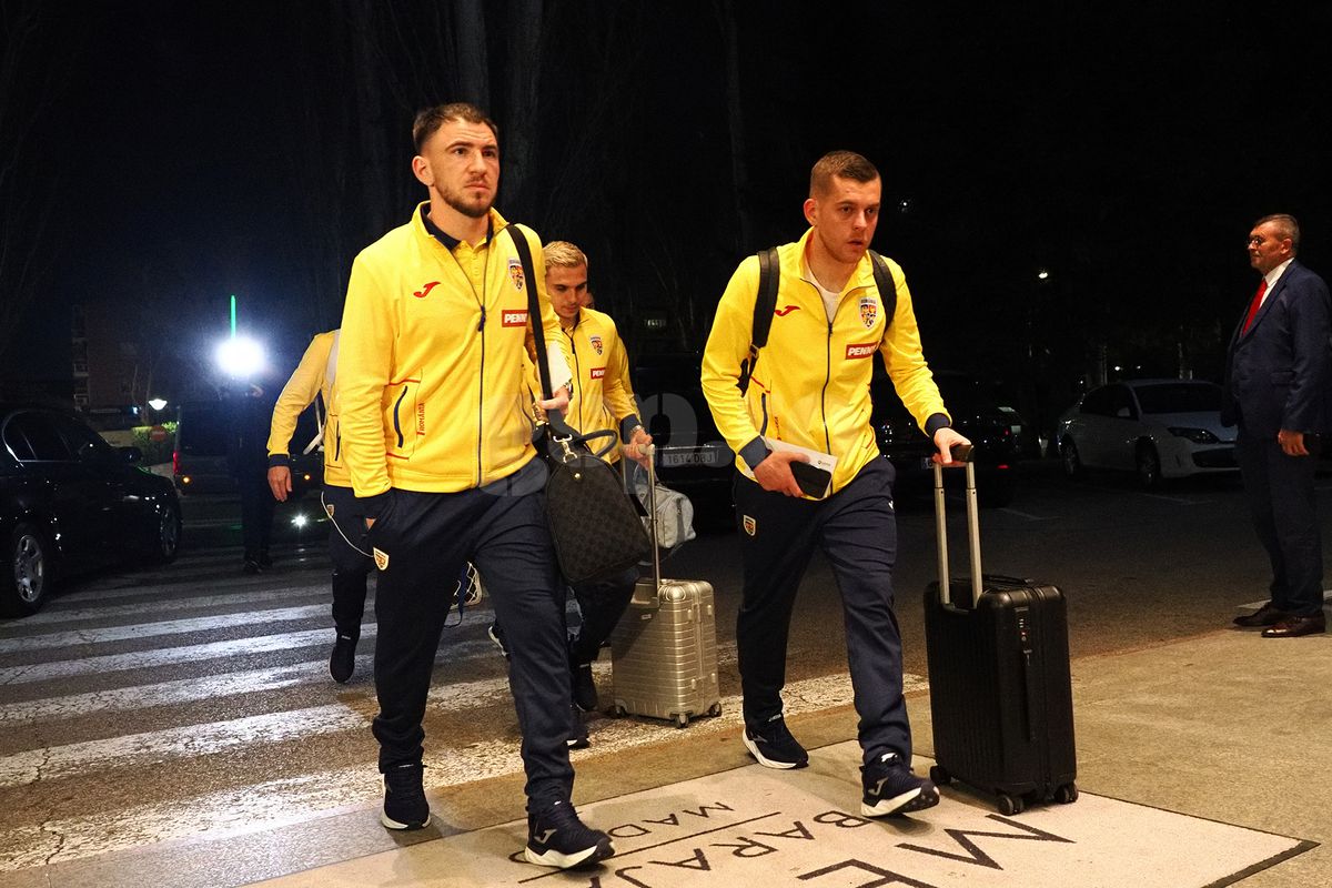 Sosire echipa naţională la hotelul din Madrid