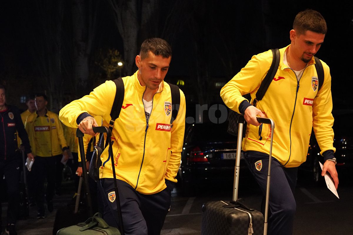 Sosire echipa naţională la hotelul din Madrid