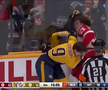 Filip Forsberg (Nashville Predators) și Moritz Seider (Detroit Red Wings) FOTO: captură video