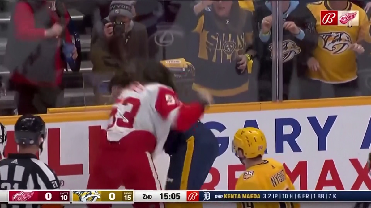 S-au împărțit pumni mai ceva ca într-un ring de box! Imagini incredibile la un meci de hochei