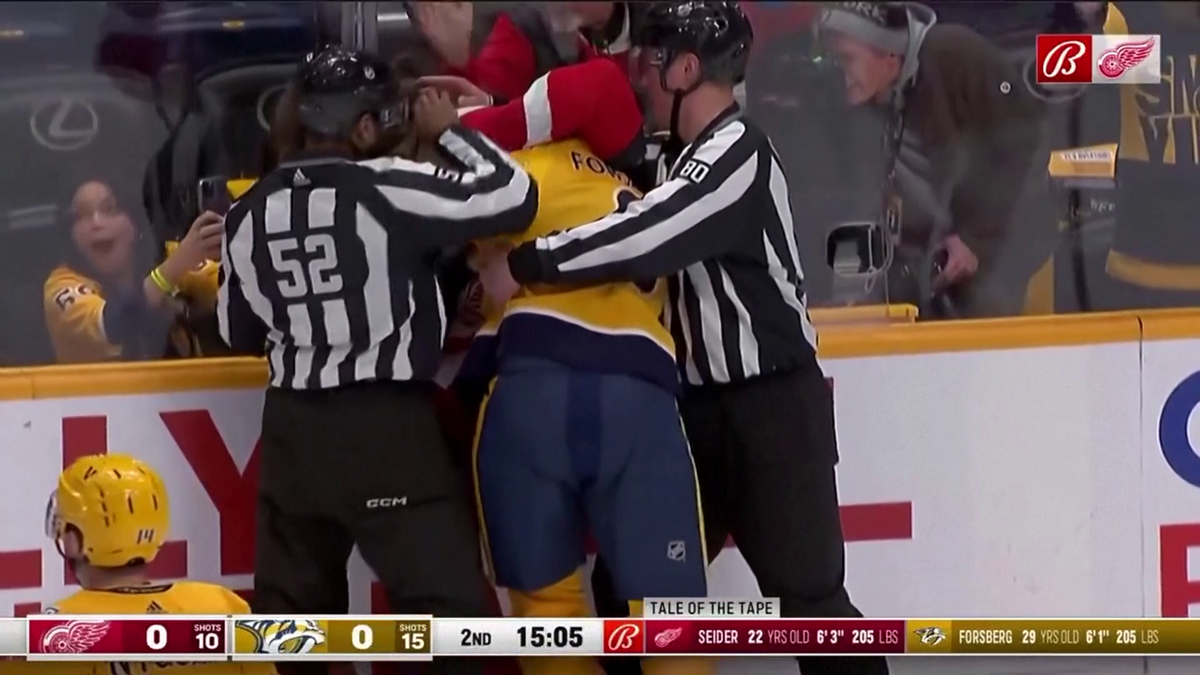 S-au împărțit pumni mai ceva ca într-un ring de box! Imagini incredibile la un meci de hochei