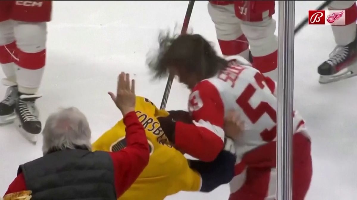 S-au împărțit pumni mai ceva ca într-un ring de box! Imagini incredibile la un meci de hochei