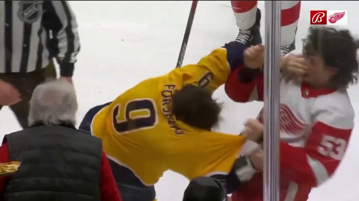 S-au împărțit pumni mai ceva ca într-un ring de box! Imagini incredibile la un meci de hochei