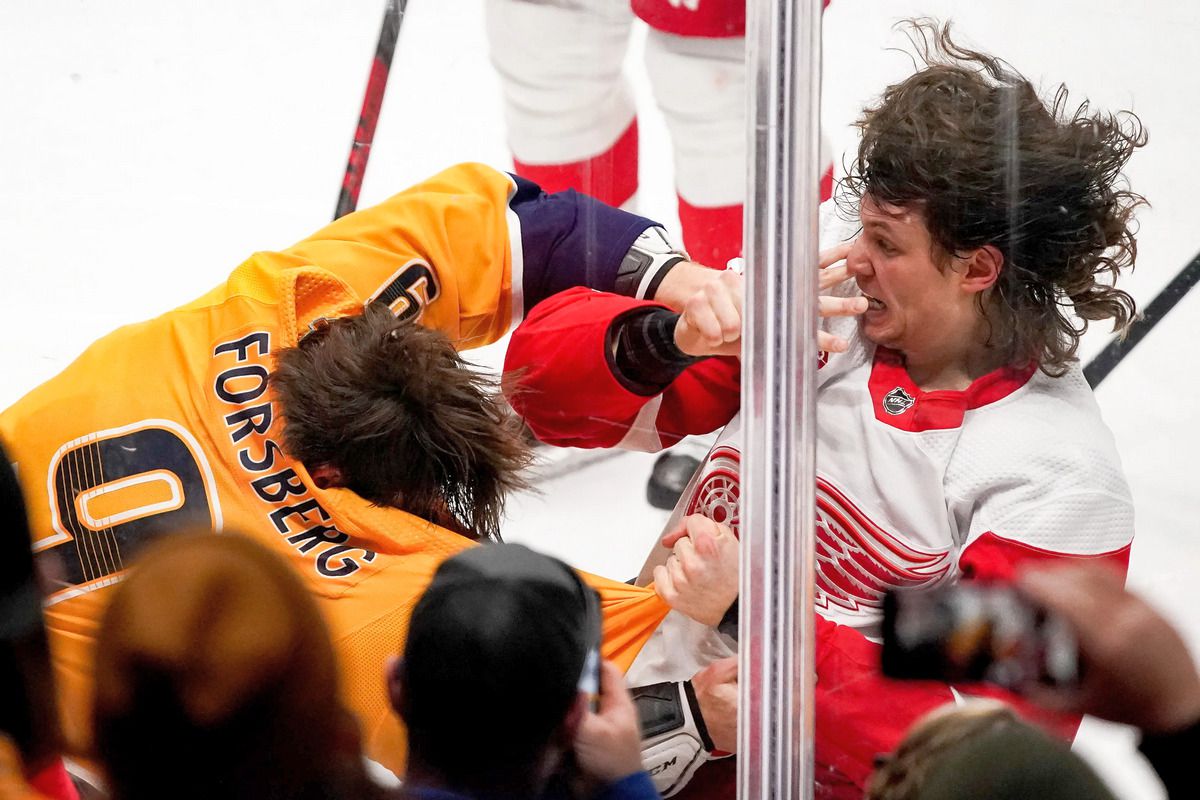 S-au împărțit pumni mai ceva ca într-un ring de box! Imagini incredibile la un meci de hochei