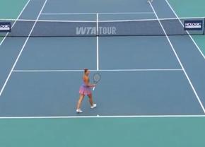Moment inedit la turneul WTA de la Miami » Jucătoarea din Ucraina și-a umilit adversara din Rusia la minge de meci: „Sunt foarte fericită”