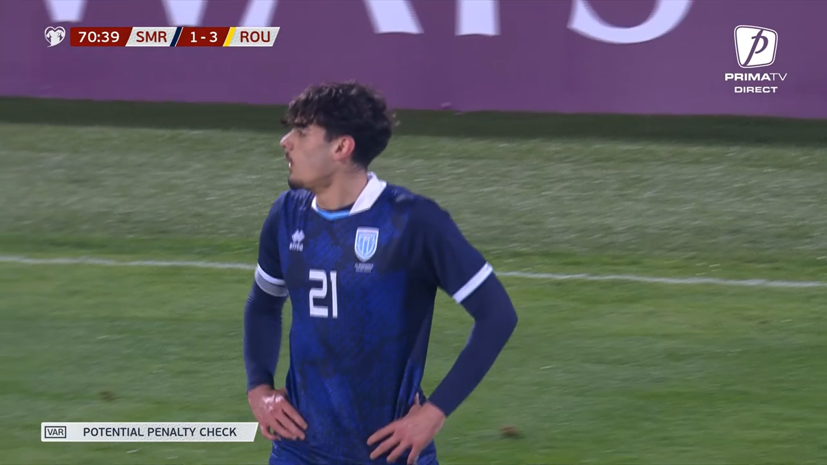 Decizie controversată în San Marino - România » La fel ca în meciul cu Bosnia: de ce nu s-a acordat penalty la un henț clar