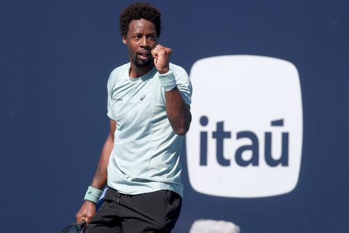 Gael Monfils sărbătorind un punct la Miami Foto: Imago Images