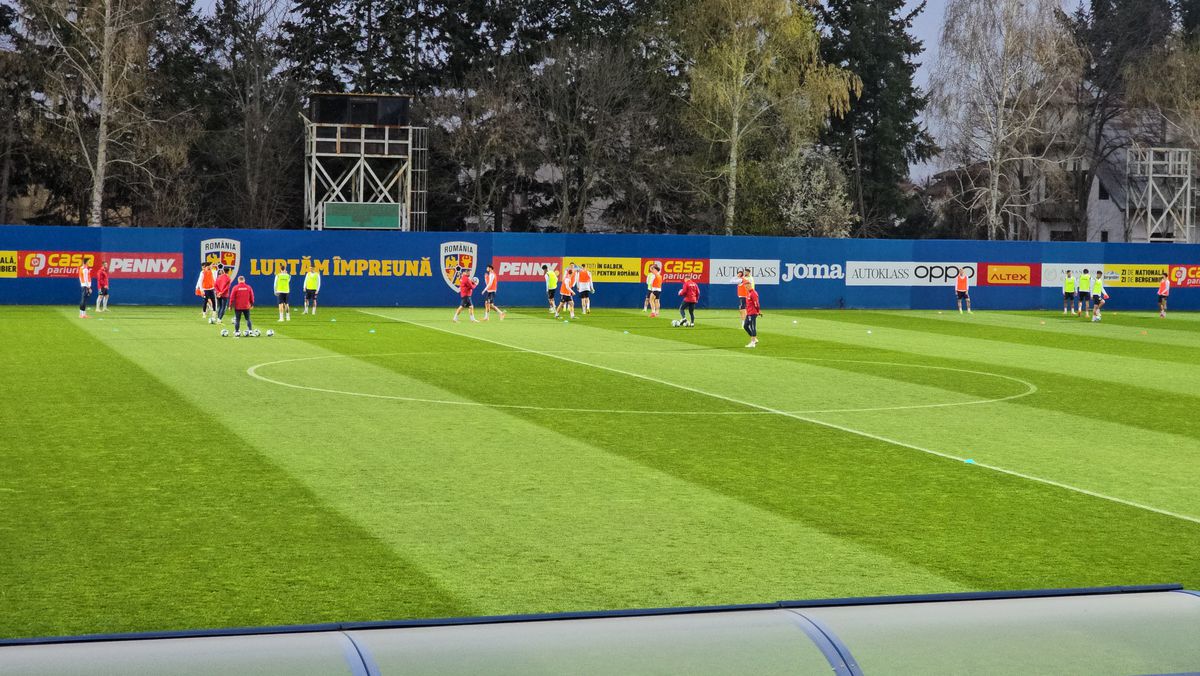 Antrenamentul reprezentativei U21 a naționalei României înaintea meciului cu Olanda