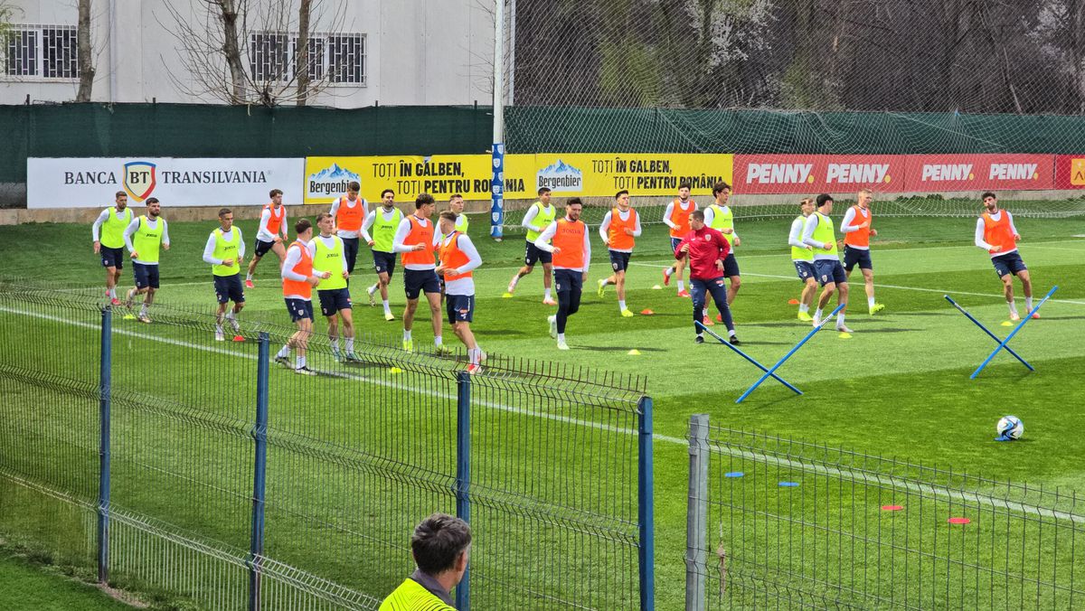 Antrenamentul reprezentativei U21 a naționalei României înaintea meciului cu Olanda