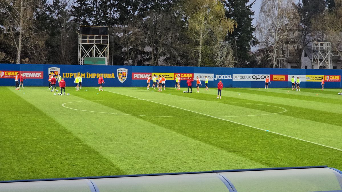 Antrenamentul reprezentativei U21 a naționalei României înaintea meciului cu Olanda