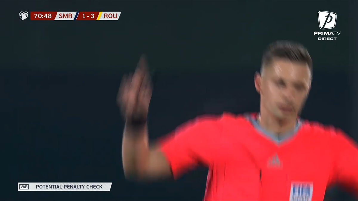 Decizie controversată în San Marino - România » La fel ca în meciul cu Bosnia: de ce nu s-a acordat penalty la un henț clar