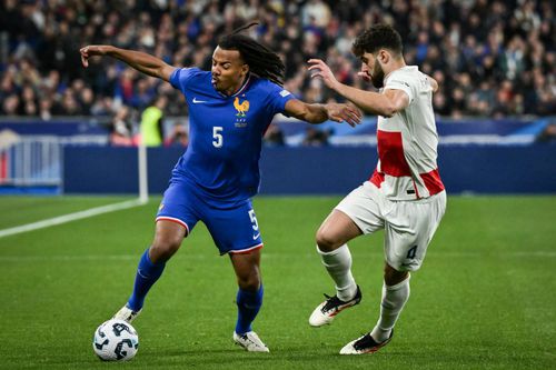 Jules Kounde, luni seară, împotriva Croației / foto: Imago