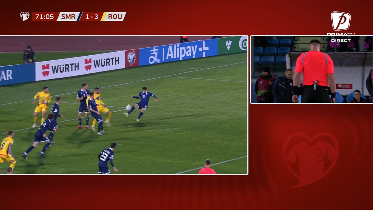 Decizie controversată în San Marino - România » La fel ca în meciul cu Bosnia: de ce nu s-a acordat penalty la un henț clar