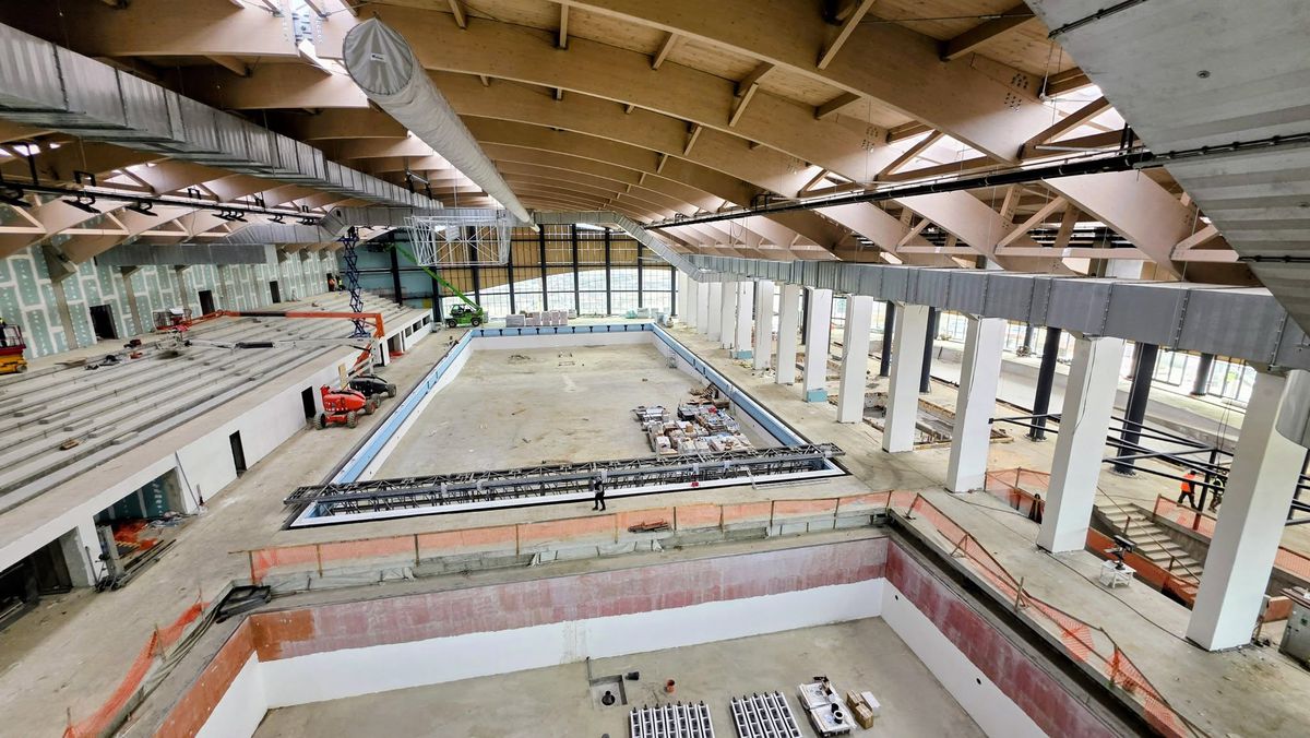 Lucrările la Bazinul Olimpic „David Popovici” au trecut de 75% » Cum arată în acest moment