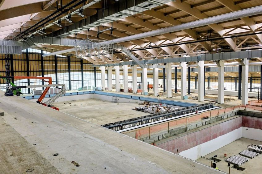 Bazinul Olimpic „David Popovici” din Borhanci, un cartier de la marginea orașului Cluj-Napoca/Foto: Facebook: Dan Ștefan Tarcea