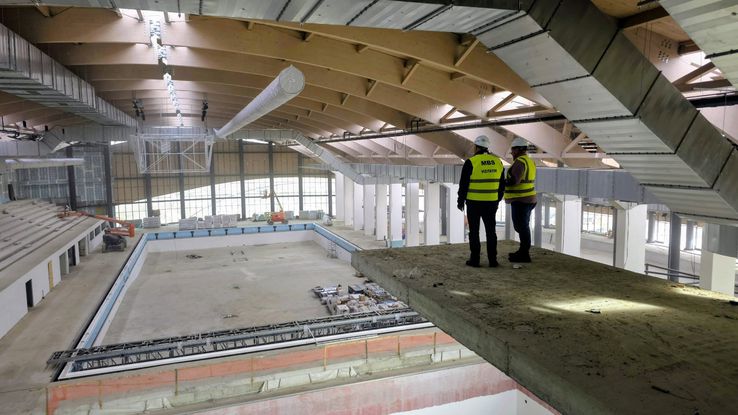 Bazinul Olimpic „David Popovici” din Borhanci, un cartier de la marginea orașului Cluj-Napoca/Foto: Facebook: Dan Ștefan Tarcea