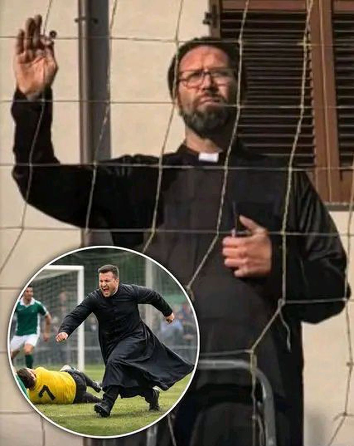 Antrenorul s-a deghizat în preot pentru a evita suspendarea