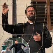Antrenorul Matteo Ciceri s-a deghizat în preot pentru a fenta suspendarea și a-și conduce echipa pe teren / Foto: X