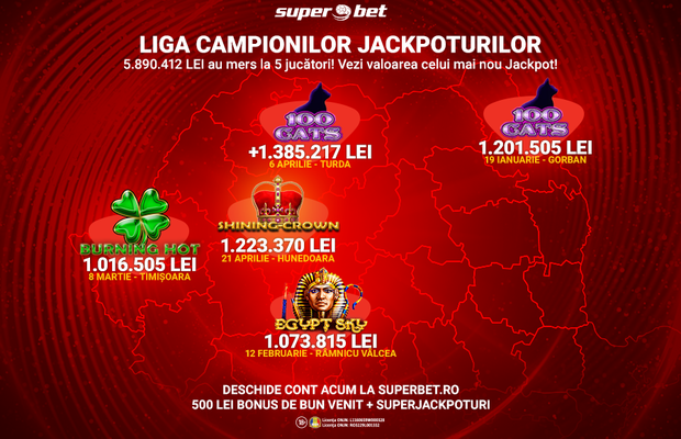 NOU Supermilion câștig în Liga Campionilor Jackpoturilor!