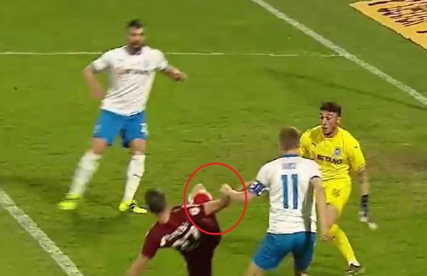 Penalty neacordat în CFR Cluj - Craiova! Verdictul specialistului: „Îl răstoarnă!”