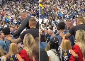 Nebunie! Fratele lui Nikola Jokic a pocnit un spectator la meciul dintre Denver Nuggets și LA Lakers