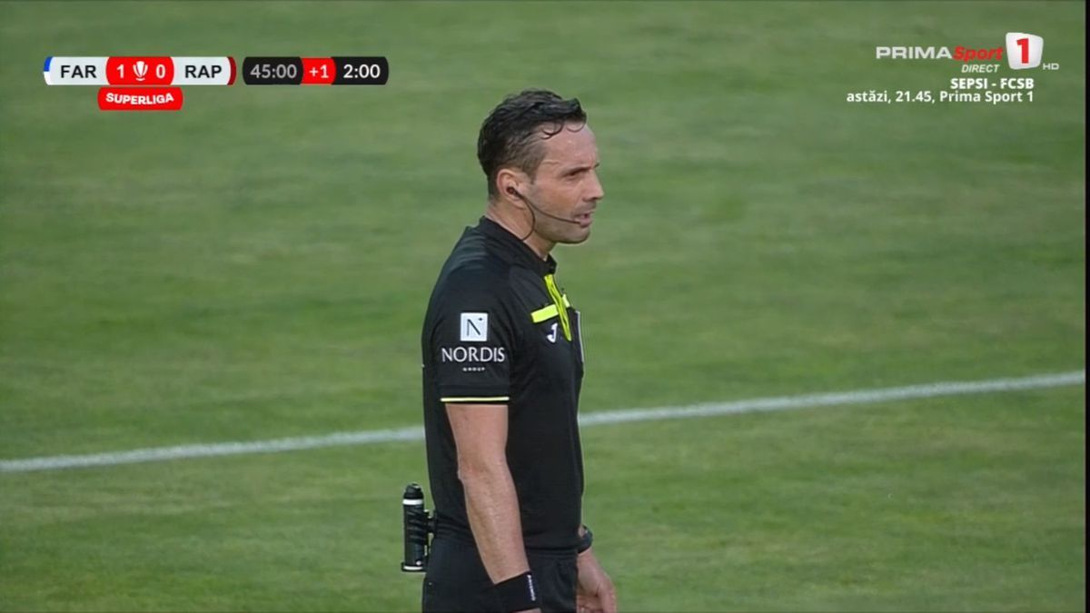 Fază discutabilă de arbitraj în Farul - Rapid » Giuleștenii au egalat după un penalty contestat de constănțeni