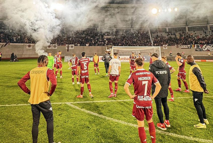 Rapid a fost eliminată miercuri din semifinalele Cupei României Betano de Hermannstadt, foto: Facebook @FC Rapid 1923