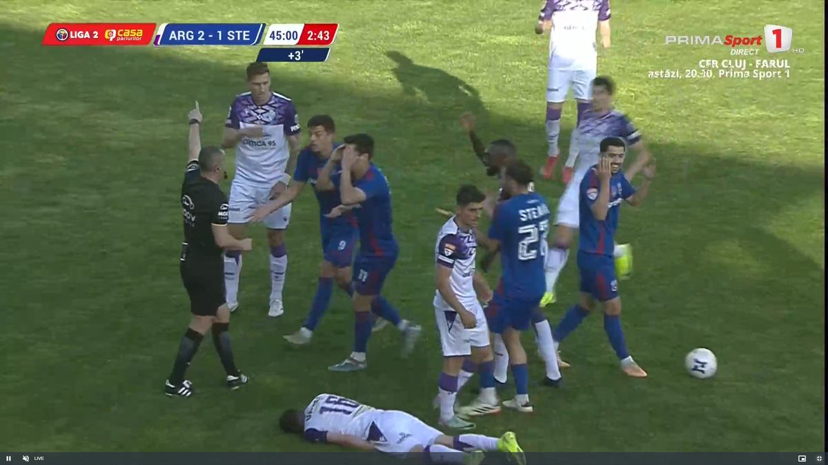 Daniel Oprița a plecat la vestiare în Argeș - Steaua