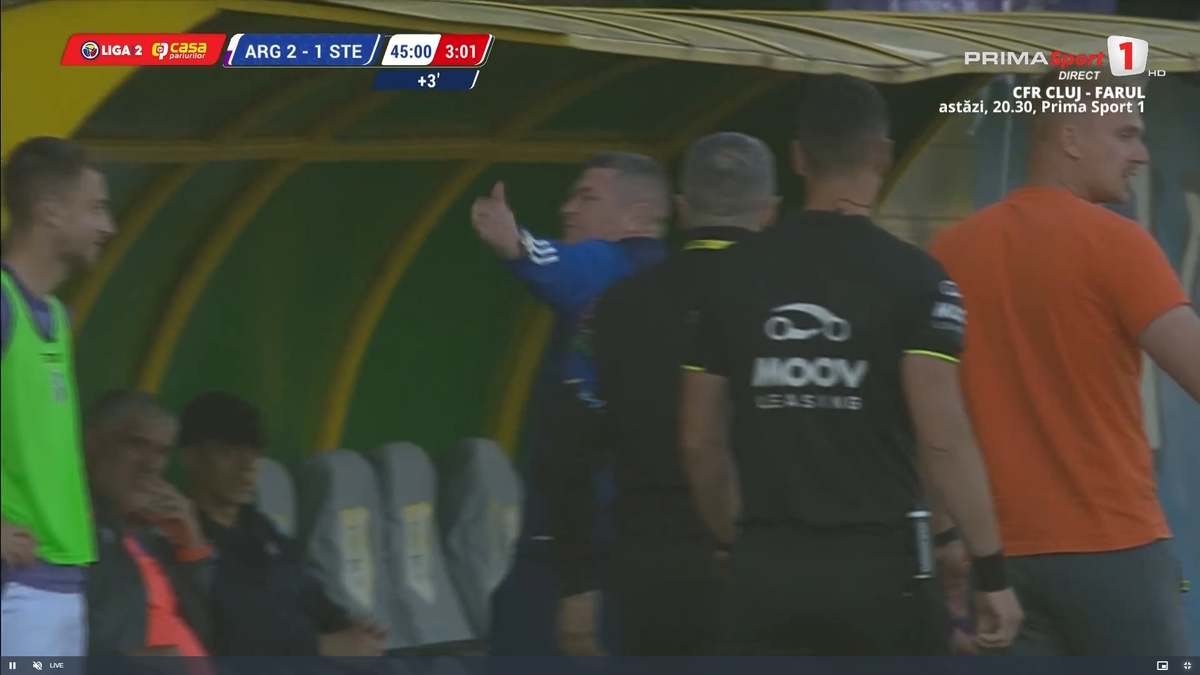 Daniel Oprița a plecat la vestiare în Argeș - Steaua