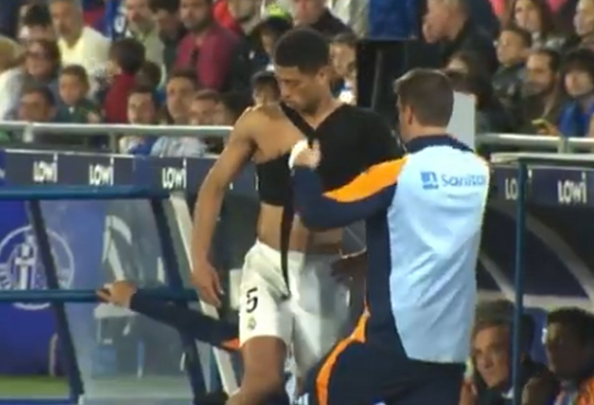 Jude Bellingham, înfășurat cu bandaje în Getafe - Real Madrid